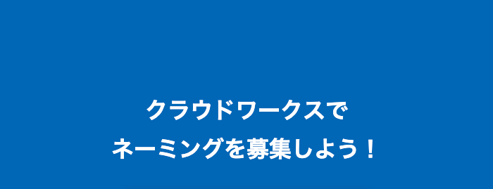 クラウドワークスで
ネーミングを募集しよう！
